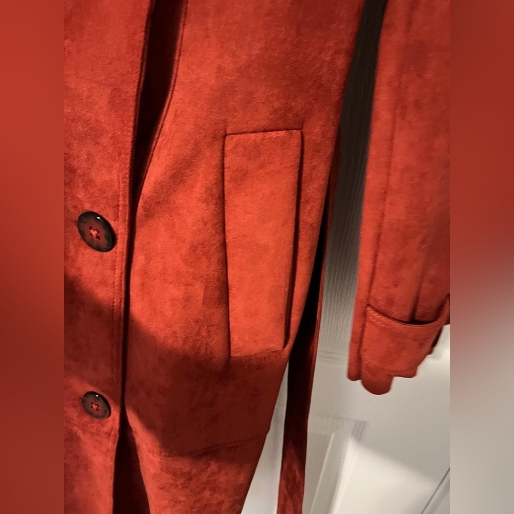 Sfera Collection Vibrant Orange Trench Coat - Picture 10 of 10